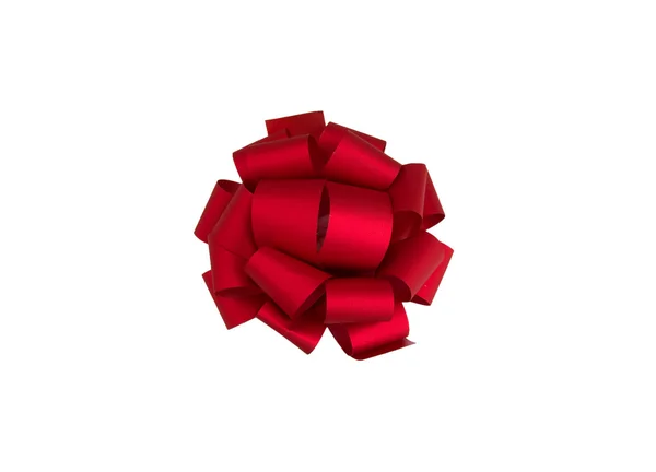 Beyaz arka plan üzerinde izole kırmızı büyük yay