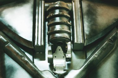 Simetrik soyut teknolojik demir veya metal zemin.