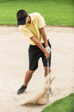 Golfçü iskambil kum BUNKERİ