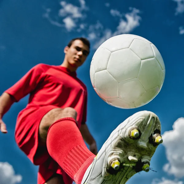 Jovem jogador de futebol — Fotografia de Stock