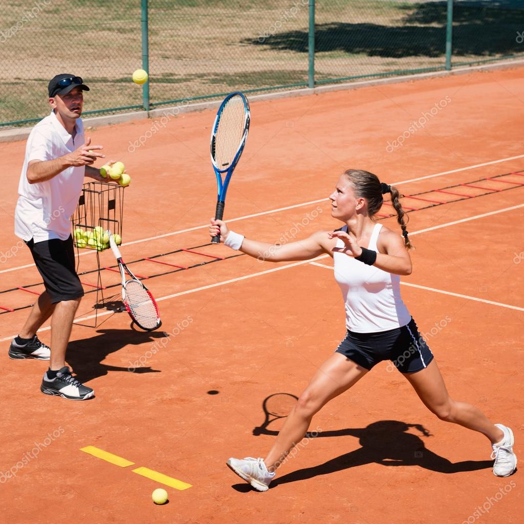 Cardio tennis training — Stock Photo © microgen 111773098
