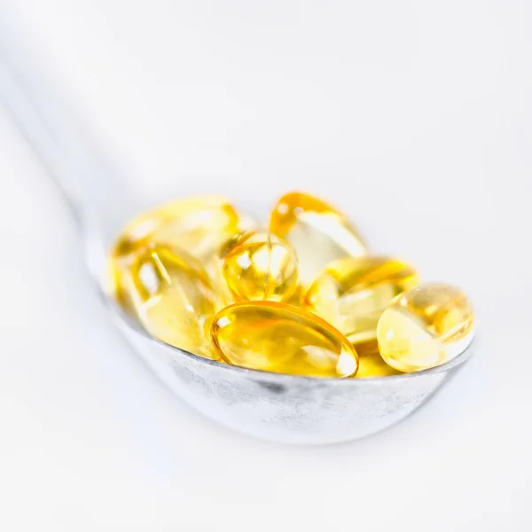 Vitamina E gialla softgels — Foto Stock