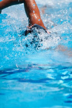 atlet yaklaşan serbest stil Yüzme eylem