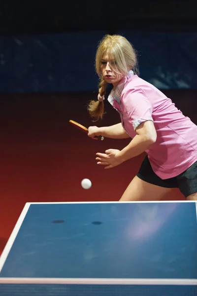 Female table tennis player — Stock Photo, Image