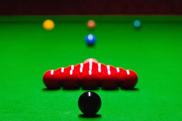 Snookertisch eingerichtet — Stockfoto