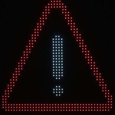 Led ışık uyarı işareti