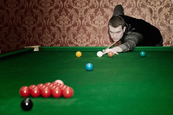 Jogador profissional de snooker — Fotografia de Stock