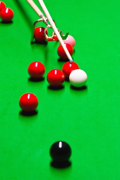 Bilhar Snooker detalhe do jogo — Fotografia de Stock