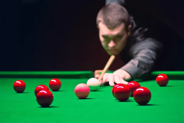 Professional  Snooker player — Stock Photo, Image