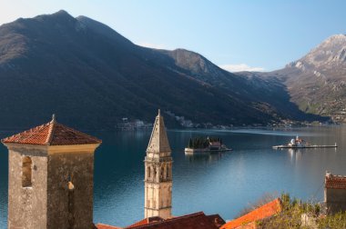 Perast kasaba Kotor Bay 