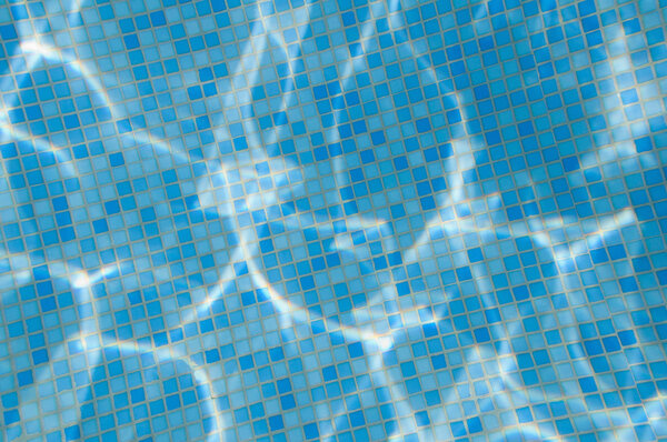 blue swimming pool tiles