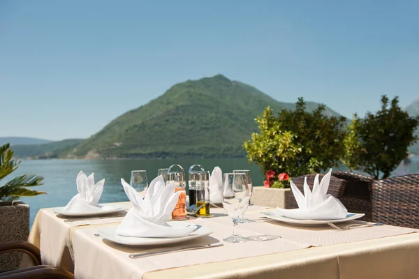 Lunch table setting — Stock Photo, Image