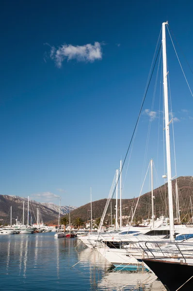 Lugna marina med segelbåtar — Stockfoto