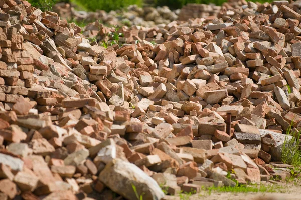 Large pile of old bricks — Stock Photo, Image