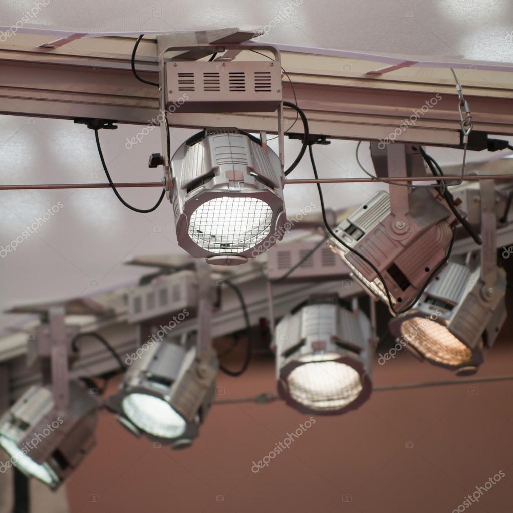 Spotlights mounted on rail — Stock Photo © microgen 115253022