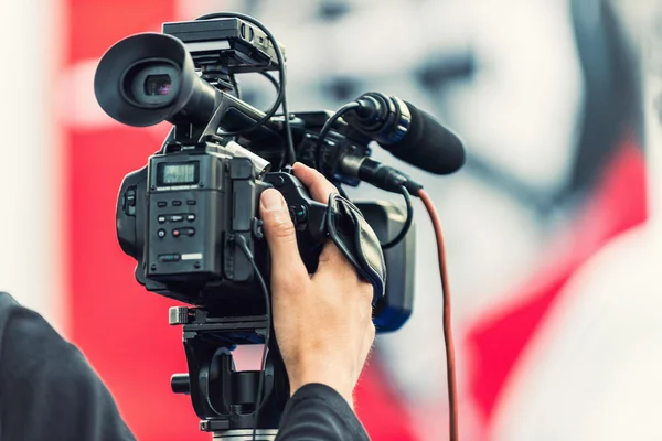 Telecamera che registra un evento — Foto Stock