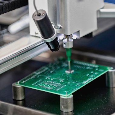 Printed circuit board manufacturing clipart