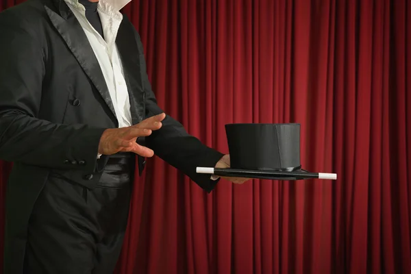 Magician ready to perform magic trick
