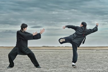 Kung Fu pratik kadınlar 