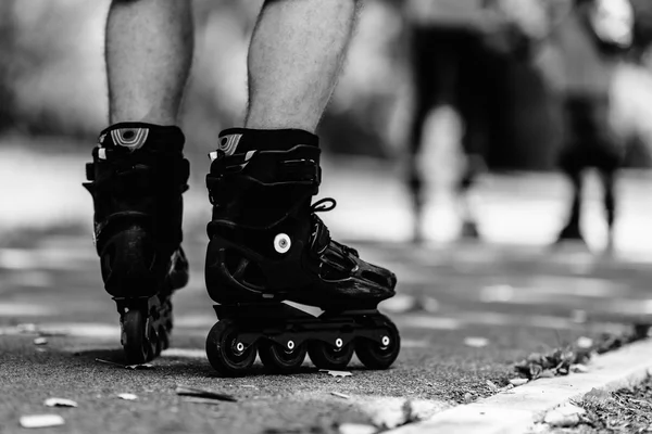 Rolschaatsers in focus — Stockfoto