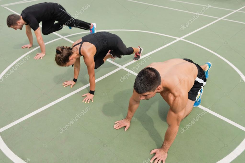 Mountain climbers workout — Stock Photo © microgen #115989506 - Main Image