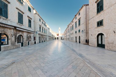 Stradun street in Dubrovnik clipart