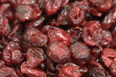 yığın kurutulmuş cranberries