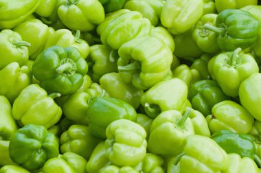 Yeşil biber yığını