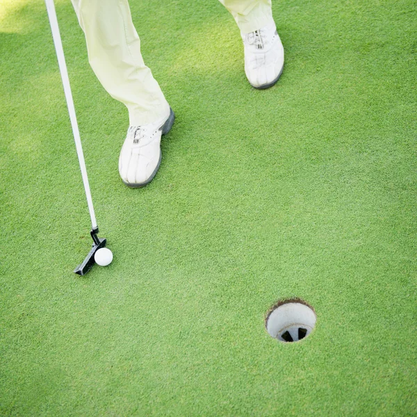 Hombre Golfista poner — Foto de Stock