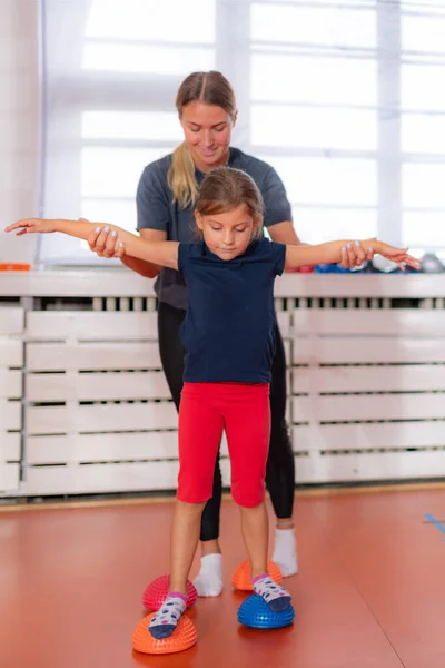 Child Training Balance Improvement Flat Feet Correction Walking Spiked Half — Stock Photo, Image