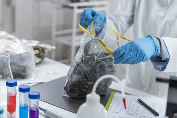 Bio Zertifizierungsprozess Labor Probenvorbereitung Für Pestizidtests Labor — Stockfoto