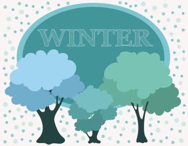 Basit kış ağaçlar vektör çizim