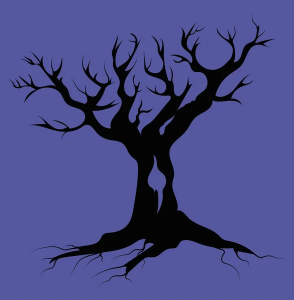 Scary tree vector illustration — Stock Vector