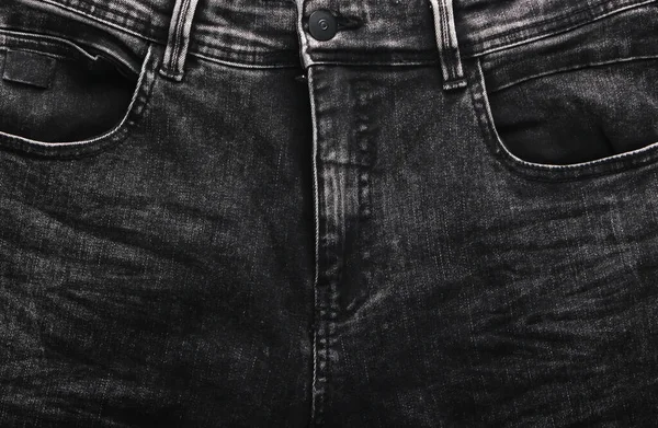 Grijze Jeans Close Denim Textuur — Stockfoto