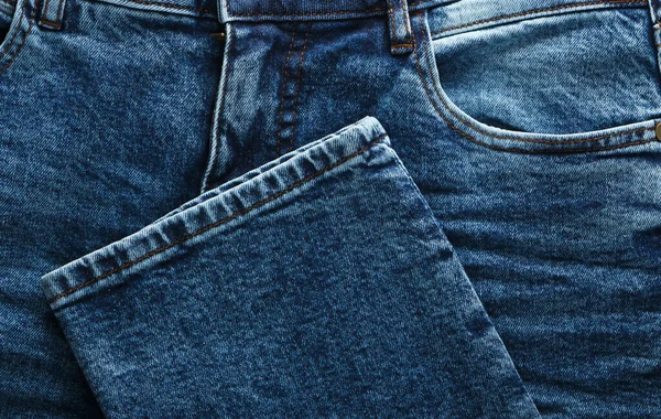 Calça Jeans Azul Close Textura Denim — Fotografia de Stock