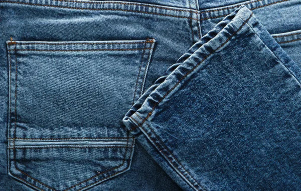 Calça Jeans Azul Close Textura Denim — Fotografia de Stock