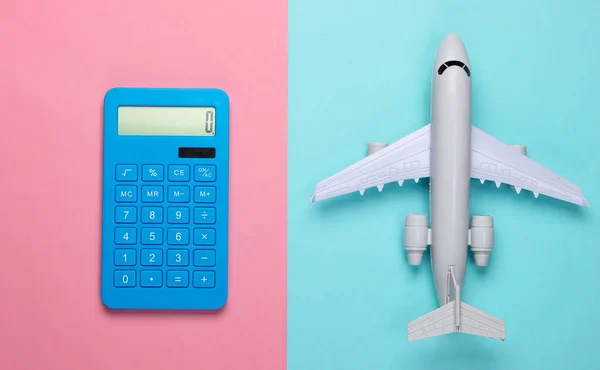 Cálculo Del Coste Los Viajes Los Viajes Aéreos Entrega Aérea — Foto de Stock