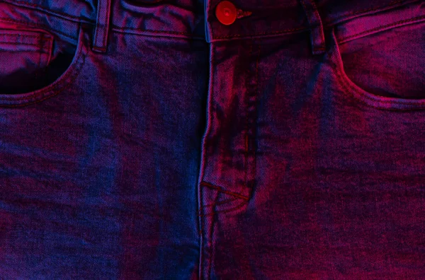 Jeans Neon Blue Red Gradient Light — Stock Photo, Image