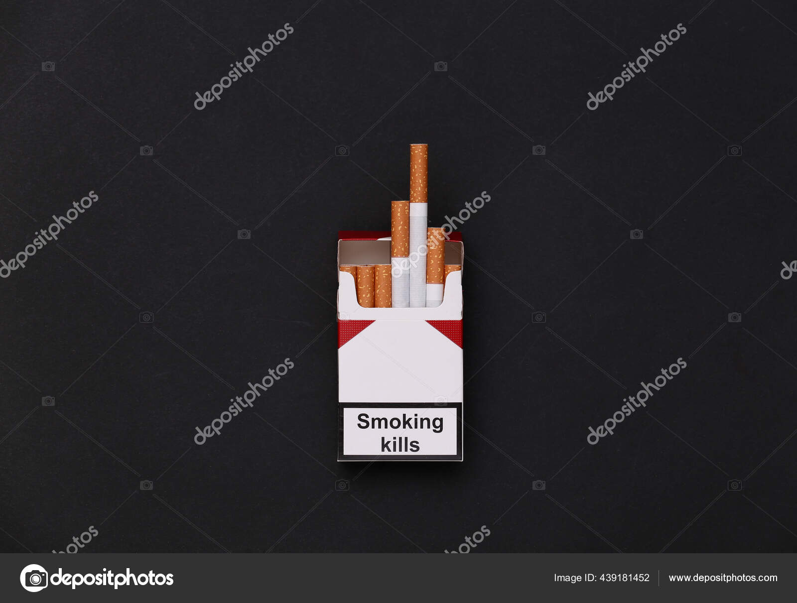 Pakke Sigaretter Svart Bakgrunn Røyking Dreper Sett Ovenfra – stockfoto ©  split271992.gmail.com #439181452, image size:1600x1211