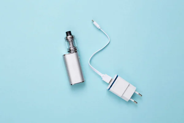 Vaping Device Charger Blue Background — Stock Photo, Image