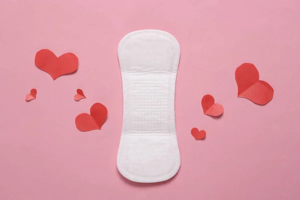 Kvinnlig Hygien Koncept Menstruation Kvinna Kuddar För Hygien Skydd Kritiska — Stockfoto