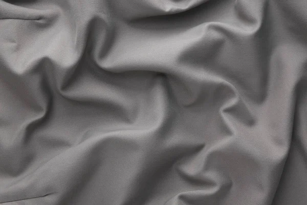 皱皱巴巴的灰色丝绸织物 美感时尚背景 — 图库照片