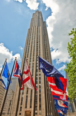 New York manzarası ve insanlar