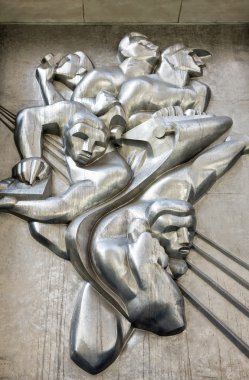 New York manzarası ve insanlar