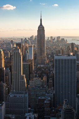 New York manzarası ve insanlar