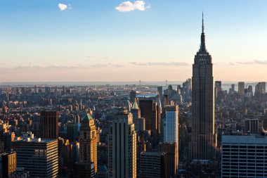 New York manzarası ve insanlar