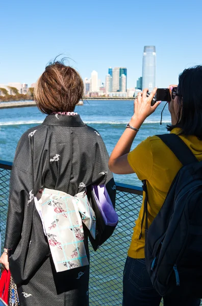 Výhled na New York a lidé — Stock fotografie