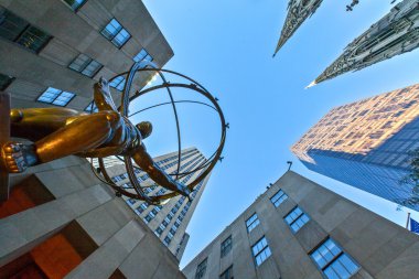 New York manzarası ve insanlar