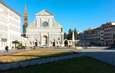 Floransa, İtalya - 13 Şubat 2019: Santa Maria Novella Bazilikası,