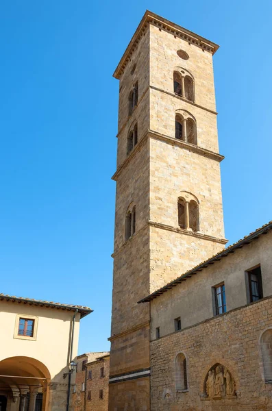 Itálie Volterra Románská Zvonice Katedrály — Stock fotografie